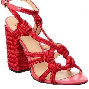 Cabi Tiptoe Sandal 4 1/2 " heel with round toe in GORGEOUS Red!